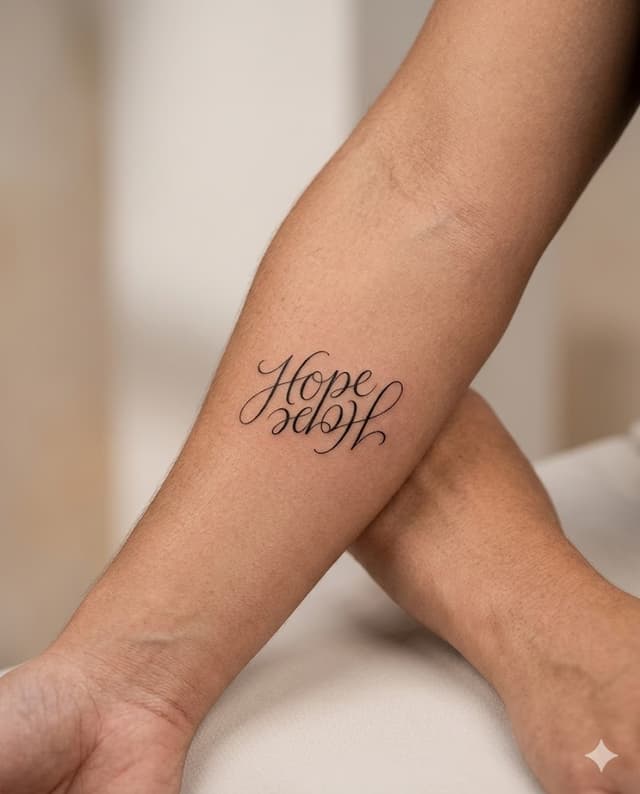 ambigram style minimal tattoo design example
