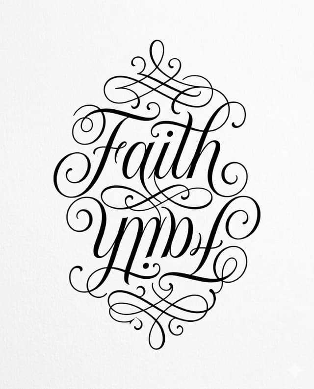 ambigram style script tattoo design example